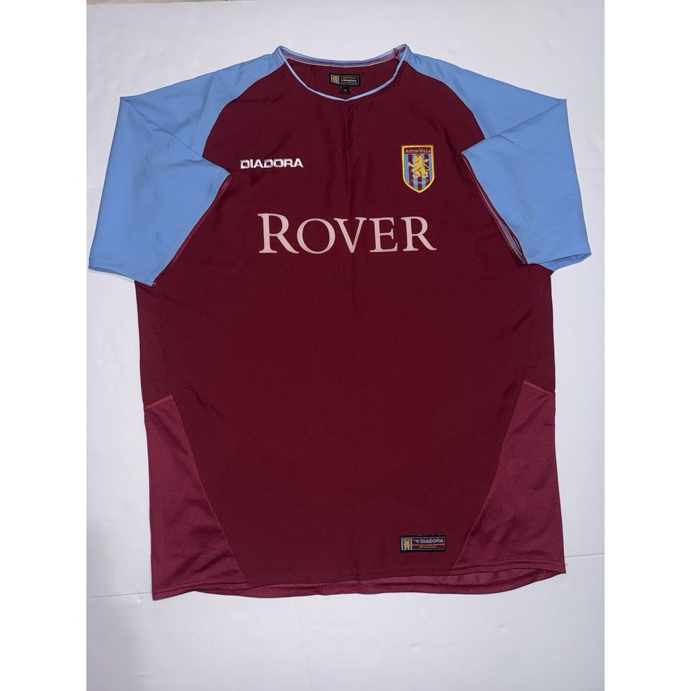 NWT VTG Aston Villa 2003-4 Home Jersey Diadora Rover Soccer Football Shirt XL